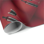 Wijn rode glazen fles cadeaupapier (Rol Hoek)