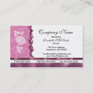 Wijn Roze witte borduurachtige Rozen Visitekaartje