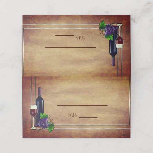 wijn rustieke bruiloft receptie (Buitenkant ongevouwen)