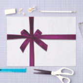 Wijn Satin Ribbon Bow Kerstfeest Tissuepapier (Craft)