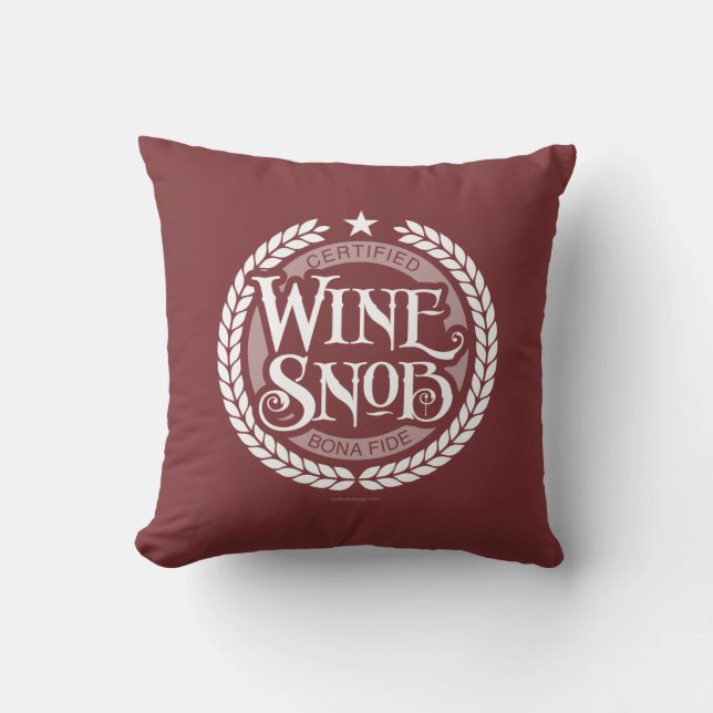 Wijn Snob Sierkussen (Voorkant)