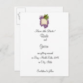 Wijn Thema Bewaar de datum Aankondigingskaart (Voorkant / Achterkant)