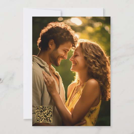 Wijn thema string lichten foto bruiloft kaart (Achterkant)