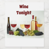 Wijn Tonight Label Wijn Etiket (Enkel label)