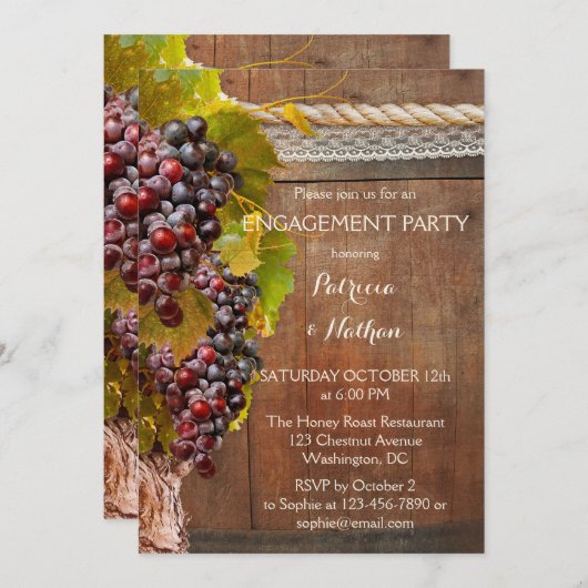 Wijn van wijngaarden met uitzondering van Verlovin Kaart (Voorkant / Achterkant)