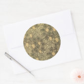 Wijn van William Morris,  textielpatronen Ronde Sticker (Envelop)