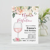 Wijn verjaardagsuitnodiging, Gerijpt tot perfectie Kaart (Staand voorkant)