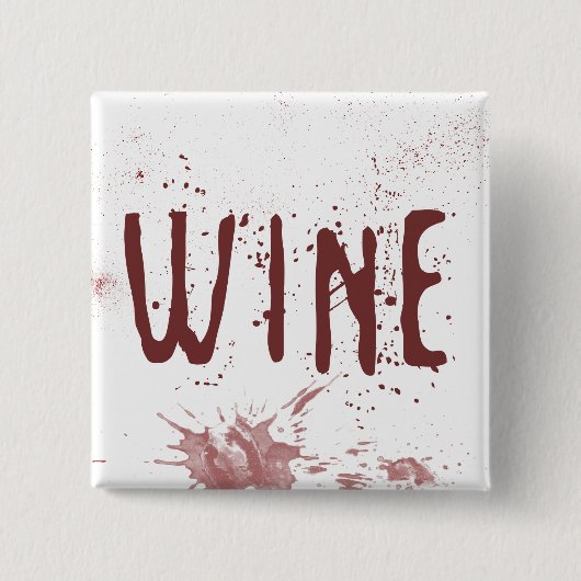 Wijn Vierkante Button 5,1 Cm (Voorkant)