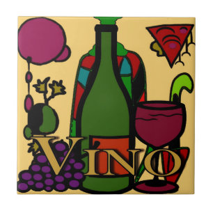 Wijn, Vino Abstract plein Tegeltje