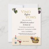 Wijn voor geloften vrijgezellenweekend uitnodiging (Voorkant)