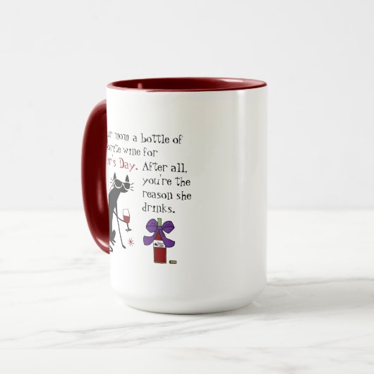 Wijn voor Moederdag Mok (Voorkant links)