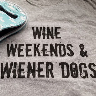 Wijn Weekends en Wiener Dogs American Apparel Shir T-shirt