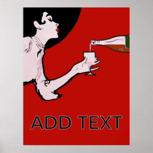 Wijn- Wijn Oude Dame Posters