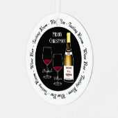 Wijnbar en Proeverij Kamer Kerst Ornament (Voorkant links)