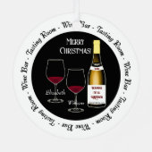 Wijnbar en Proeverij Kamer Kerst Ornament (Achterkant)