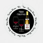 Wijnbar en Proeverij Kamer Kerst Ornament (Voorkant)