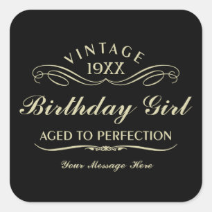 wijnbeider Funny Black Birthday Sticker