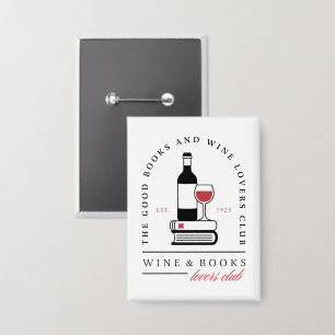 Wijnboekclub grappige duistere romantiek lezer est button