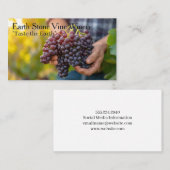 Wijnboer Oogst Druiven | Wijngaard Visitekaartje (Voorkant / Achterkant)