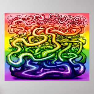 Wijnbomen LGBQT Rainbow Poster