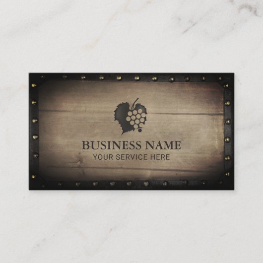 Wijnbouwnijverheid,  omlijst visitekaartje (Voorkant)