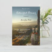 Wijnbouwthema Rehearsal Dinner Invitation Kaart (Staand voorkant)