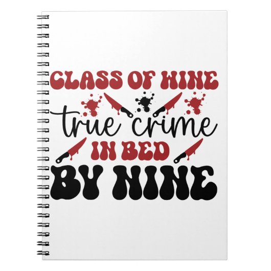 wijncategorie echte criminaliteit in bed door nege notitieboek (Voorkant)