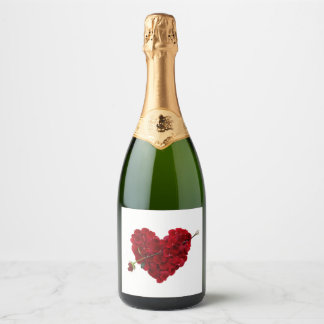 Wijndrank voor valentijn sparkling wijnetiket