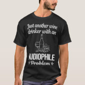 Wijndrinker Audiofiel T-shirt (Voorkant)