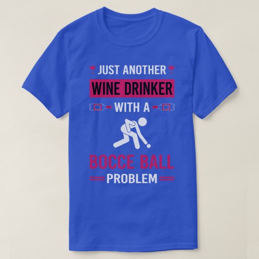 Wijndrinker Bocce Bocci Boccie T-shirt (Design voorkant)