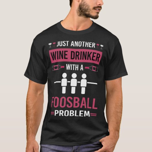 Wijndrinker Foosball T-shirt (Voorkant)