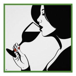Wijndrinker Glanzend Poster Perfect Poster