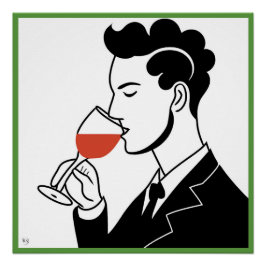 Wijndrinker Glanzend Poster Perfect Poster