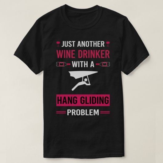 Wijndrinker Hang Gliding Glider T-shirt (Design voorkant)