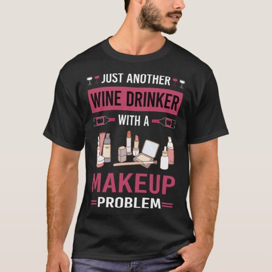 Wijndrinker make-up t-shirt (Voorkant)