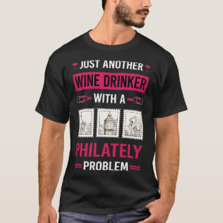 Wijndrinker Philatly postzegel zegels T-shirt