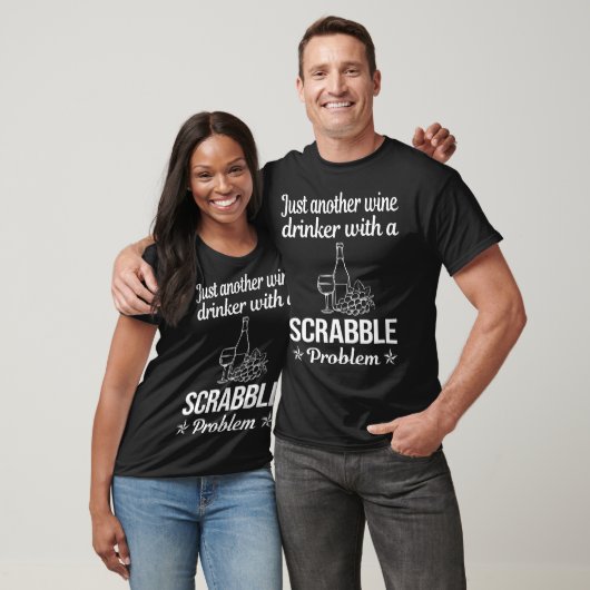 Wijndrinker scrabble t-shirt (Unisex)