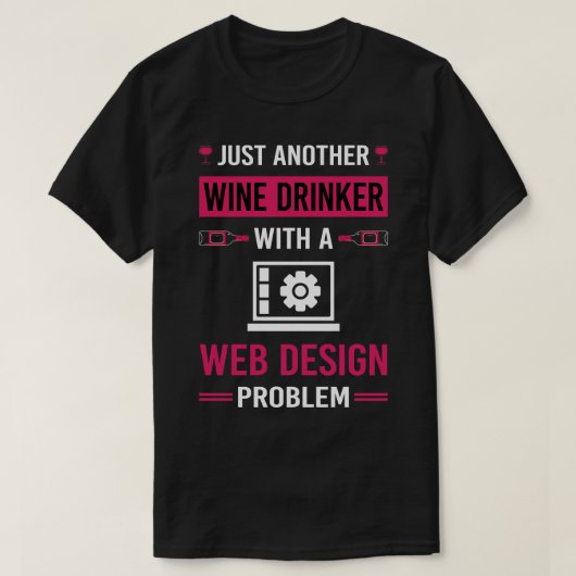 Wijndrinker Webdesign Ontwerpen Designer Design T-shirt (Design voorkant)