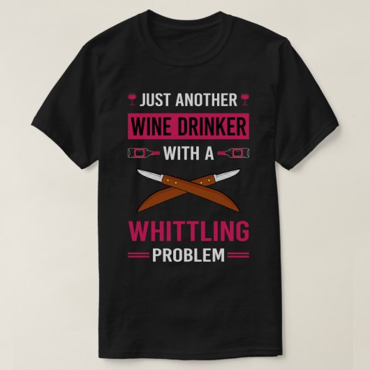 Wijndrinker Whittling T-shirt (Design voorkant)