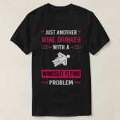 Wijndrinker Wingsuit Flying Wingsuiting T-shirt (Design voorkant)