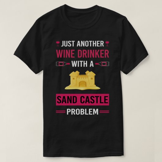 Wijndrinker Zandkasteel T-shirt (Design voorkant)
