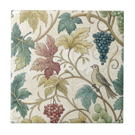 Wijndruiven  elegant naadloos patroon tegeltje