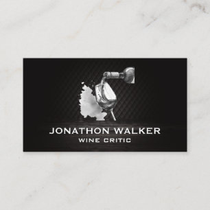 Wijndruiven en een fles wijn visitekaartje