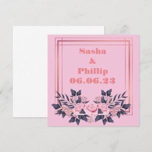 Wijndruiven Gepersonaliseerde Bloemen Roze Kaart
