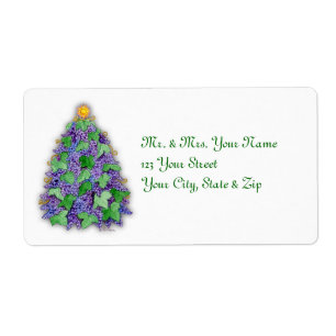 Wijndruiven Kerstboom Etiket