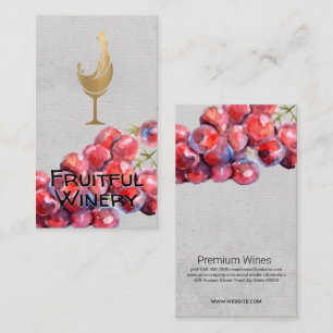 Wijndruiven op wijnstok Sommelier Visitekaartje