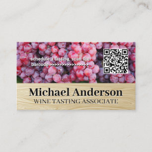 Wijndruiven   QR-streepjescode   Houtkorrels Visitekaartje