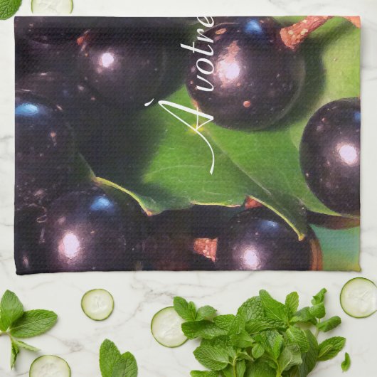 Wijndruiven Theedoek (Gevouwen)