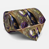 Wijndruiven Toscaanse Wijnliefhebbers Stropdas (Opgerold)