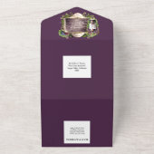  wijnembleem lijst Bourgondische gouddruiven All In One Uitnodiging (Buitenkant)